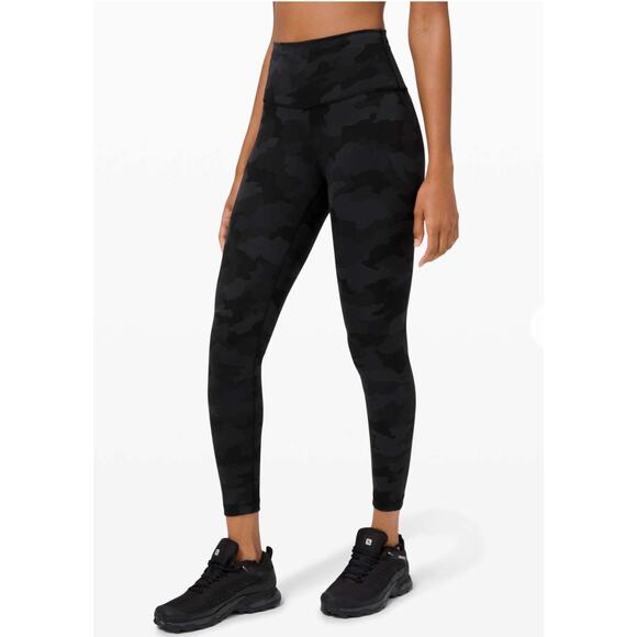 Lululemon Women's Camouflage Wunder Train High-Rise Tight Stretch Gray Size 4 - Picture 1 of 11